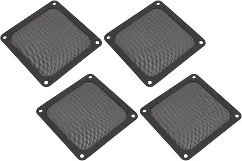 Keenso 120mm PVC Computer Cooler Fan Dust Filter, Ultra Fine Holes, Magnetic Frame, 4pcs PC Fan Dust Filter Mesh Grille, Easy to Install and Replace for PC Case Power Supply (Black) in Saudi Arabia