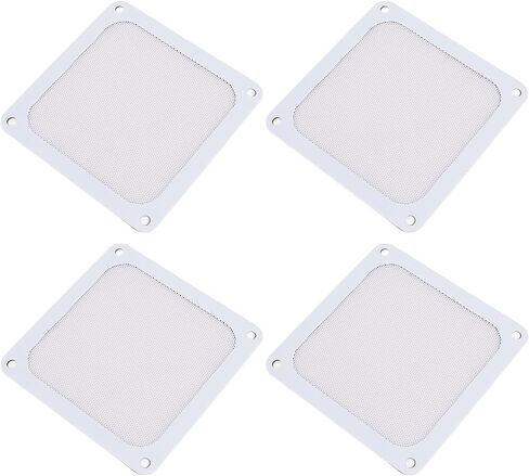 Aramox PC Fan Dust Filter Magnetic Installation 120mm PVC Cooler Fan Dust Filter Mesh Grills, for Chicken Coop Vent, Easy Maintenance, for Vents [4PCS] (White) in Saudi Arabia
