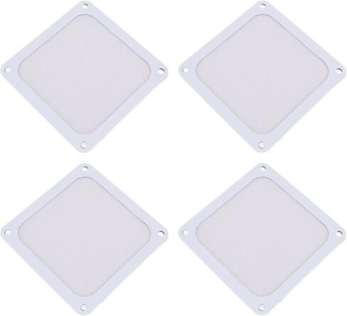 Aramox PC Fan Dust Filter Magnetic Installation 120mm PVC Cooler Fan Dust Filter Mesh Grills, for Chicken Coop Vent, Easy Maintenance, for Vents [4PCS] (White) in Saudi Arabia