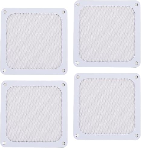 Keenso 120mm PVC Computer Cooler Fan Dust Filter, Ultra Fine Holes, Magnetic Frame, 4pcs PC Fan Dust Filter Mesh Grille, Easy to Install and Replace for PC Case Power Supply (Black) in Saudi Arabia