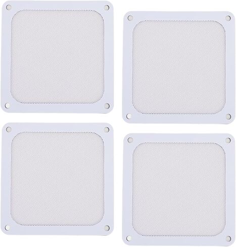 Keenso 120mm PVC Computer Cooler Fan Dust Filter, Ultra Fine Holes, Magnetic Frame, 4pcs PC Fan Dust Filter Mesh Grille, Easy to Install and Replace for PC Case Power Supply (Black) in Saudi Arabia