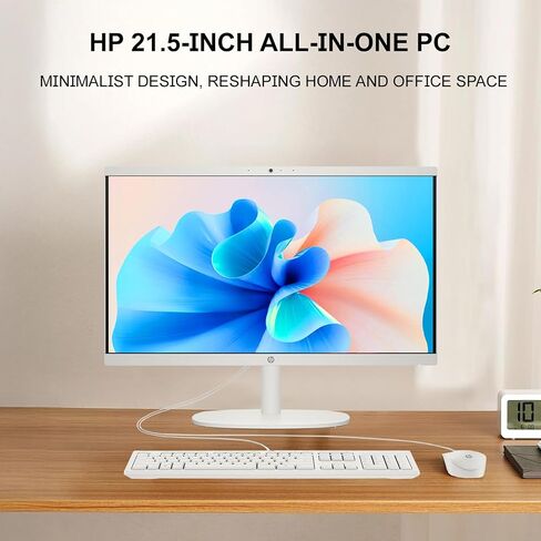 كمبيوتر مكتبي HP All in One للمنزل، Intel Celeron J4025، 21.5 بوصة FHD مضاد للتوهج، WiFi 6، 16 جيجابايت DDR4، 1 تيرابايت SSD، محرك فلاش USB 1 تيرابايت، كمبيوتر منزلي، لوحة مفاتيح وماوس سلكي، Windows 11 Pro، مع ملحقات in Saudi Arabia