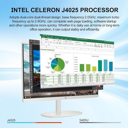 كمبيوتر مكتبي HP All in One للمنزل، Intel Celeron J4025، 21.5 بوصة FHD مضاد للتوهج، WiFi 6، 16 جيجابايت DDR4، 1 تيرابايت SSD، محرك فلاش USB 1 تيرابايت، كمبيوتر منزلي، لوحة مفاتيح وماوس سلكي، Windows 11 Pro، مع ملحقات in Saudi Arabia