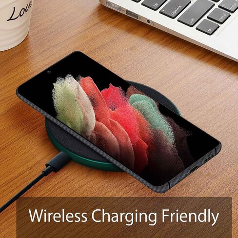 Aramid Fiber Case for Samsung Galaxy S25 5G with Carbon Fiber Texture, Super Slim Protective Cover, Soft Touch Sturdy Durable Case, Snap-on Back Cover Wireless Charging Friendly in Kuwait