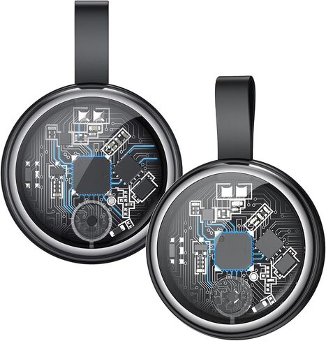 2025 New Air Tracker Tag 2 Pack Compatible with Find My (iOS Only), Item Locator Worldwide Tracking for Keys, Wallet, Luggage, Pets (Black), Portable Locator Device in Saudi Arabia