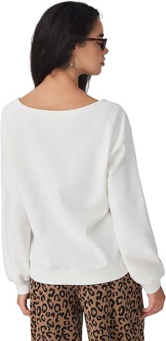 CIDER Sweatshirt for Women Dachshund Graphic Asymmetrical Neck Long Sleeve Terry Pullover Dog Top in Saudi Arabia