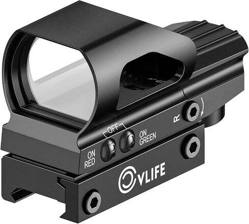 CVLIFE Red Green Dot Sight, 4 Adjustable Reticle Reflex Sight, 9 Brightness Setting Holographic Sight for 20mm Rail Mount in Saudi Arabia