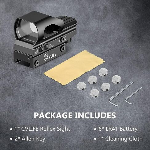 CVLIFE Red Green Dot Sight, 4 Adjustable Reticle Reflex Sight, 9 Brightness Setting Holographic Sight for 20mm Rail Mount in Saudi Arabia