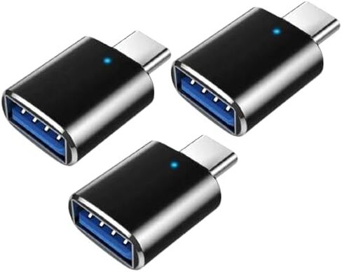 محول USB C إلى USB [3 حزم] - محول USB 3.0 أنثى إلى ذكر من النوع C، نقل بيانات عالي السرعة، متوافق مع Thunderbolt وMacBook وiPad وiPhone وGalaxy وSurface وDell وChromebook in Kuwait