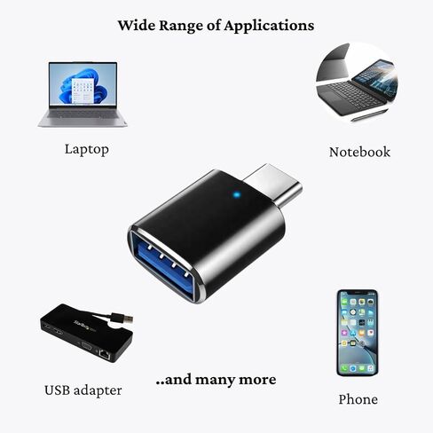 محول USB C إلى USB [3 حزم] - محول USB 3.0 أنثى إلى ذكر من النوع C، نقل بيانات عالي السرعة، متوافق مع Thunderbolt وMacBook وiPad وiPhone وGalaxy وSurface وDell وChromebook in Kuwait
