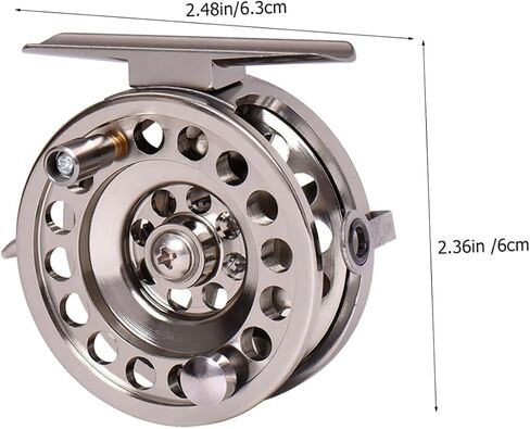 Toyvian Comfortable Touch Aluminum Alloy Fly Fishing Reel Outdoor Fishing Wheel for Beginners in Saudi Arabia