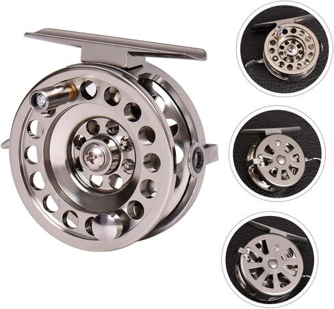 Toyvian Comfortable Touch Aluminum Alloy Fly Fishing Reel Outdoor Fishing Wheel for Beginners in Saudi Arabia