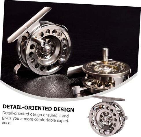 Toyvian Comfortable Touch Aluminum Alloy Fly Fishing Reel Outdoor Fishing Wheel for Beginners in Saudi Arabia