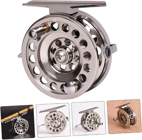 Toyvian Comfortable Touch Aluminum Alloy Fly Fishing Reel Outdoor Fishing Wheel for Beginners in Saudi Arabia