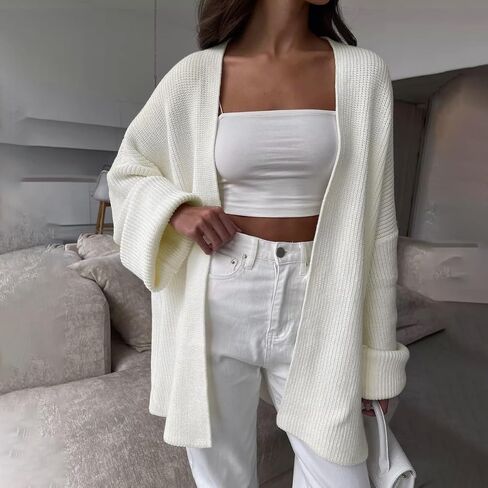 utcoco Womens Oversized Knit Cardigan Belted Wrap Sweater Long Sleeve Loose Fit Open Front Coat for Fall & Winter in Saudi Arabia