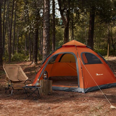 MOON LENCE Pop Up Camping Tent, 3-4 Person Automatic Instant Tent Portable Windproof for Backyard, Car Camping, Family Trips in Kuwait