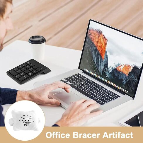 Cute Plush Wrist Rest Soft Fabric Hand Support Cushion Ergonomic Support Cushion Wristband for Office Gaming and Work (White Happy Day) in Saudi Arabia