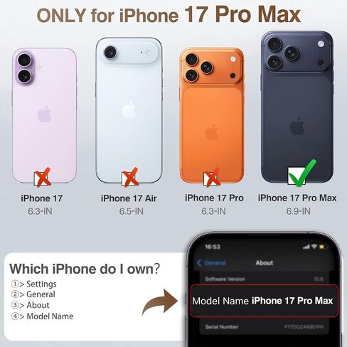 LOHASIC for iPhone 17 Pro Max Case Wallet, Premium PU Leather with RFID Blocking Flip Card Slots Kickstand Durable Shockproof Protective Back Cover Cases 6.9 inch, Brown in Saudi Arabia