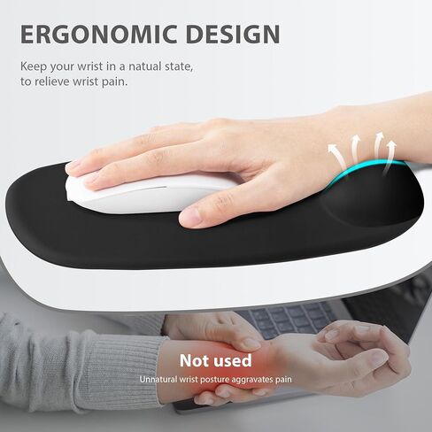 Ospelelf Wrist Rest for Keyboard and Mouse Ergonomic Mouse Pad with Wrist Support Memory Foam Wrist Rest for Computer Keyboard,3-in-1 Gel Mouse and Keyboard Pad for Office Pink in Saudi Arabia