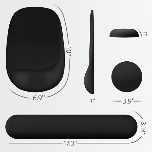 Ospelelf Wrist Rest for Keyboard and Mouse Ergonomic Mouse Pad with Wrist Support Memory Foam Wrist Rest for Computer Keyboard,3-in-1 Gel Mouse and Keyboard Pad for Office Pink in Saudi Arabia