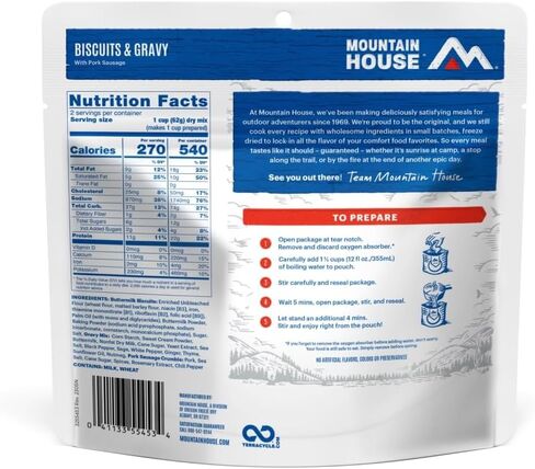 Mountain House Granola with Milk & Blueberries | Freeze Dried Backpacking & Camping Food | 6-Pack (0055450) in Saudi Arabia