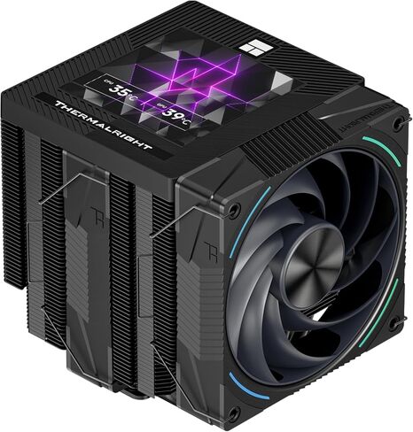 مبرد وحدة المعالجة المركزية Thermalright Phantom Spirit 120 Vision EVO، مبرد تبريد الكمبيوتر الشخصي 7 أنابيب حرارية، شاشة عرض مغناطيسية 3.95 بوصة بدقة 480x480، لـ AM4/AM5 وIntel LGA1700/1851/115x in Saudi Arabia