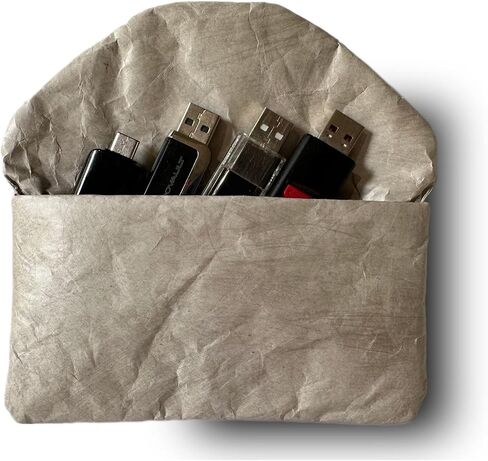 Vintage/Retro Style Fiber Paper Electronic Organizer Case, Pouch Small Portable Accessories Bag in Saudi Arabia