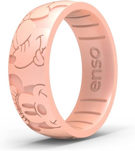 Enso Rings Etched Disney Collection - Classic Thin Silicone Ring - Mickey and Minnie - Mickey All Around Ears - Diamond - Size 4 in Saudi Arabia