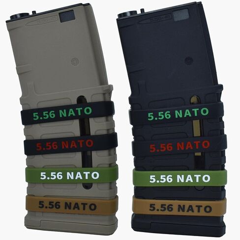 45 Pack Miaozhun Magazine Marking Bands, 5.56 NATO, .300 Blackout, 7.62x39mm Magazine Caliber Identification in Saudi Arabia