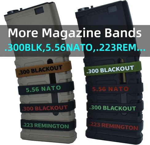 45 Pack Miaozhun Magazine Marking Bands, 5.56 NATO, .300 Blackout, 7.62x39mm Magazine Caliber Identification in Saudi Arabia
