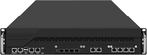 HUNSN 2U Firewall Appliance XEON Server مع IPMI، طاقة مزدوجة قابلة للتبديل السريع، OPNsense، VPN، 2 x E5 2699 V3، RJ70، C612، 8 x LAN، 4 x SFP+ 10GbE، 192 جيجا رام، 256 جيجا SSD in Kuwait