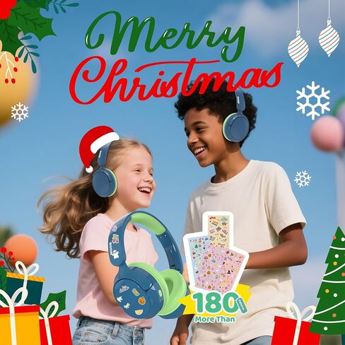 MIDOLA Active Noise Cancelling Kids Headphones Bluetooth 5.4 Wireless Volume Limited 85/94dB,Type C Fast Charging,Over Ear Foldable with Mic Aux Cord for Toddler Child Pad Tablet Blue in Saudi Arabia