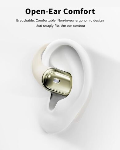 Open-Ear Headphones, Over Ear Earbuds with Ear Hooks, True Wireless Bluetooth Earphones with Microphone, Touch Control, Clear Calls, 60H Playtime, IPX7 Waterproof for Running and Workouts in Saudi Arabia