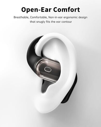 Open-Ear Headphones, Over Ear Earbuds with Ear Hooks, True Wireless Bluetooth Earphones with Microphone, Touch Control, Clear Calls, 60H Playtime, IPX7 Waterproof for Running and Workouts in Saudi Arabia