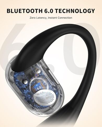 Open-Ear Headphones, Over Ear Earbuds with Ear Hooks, True Wireless Bluetooth Earphones with Microphone, Touch Control, Clear Calls, 60H Playtime, IPX7 Waterproof for Running and Workouts in Saudi Arabia
