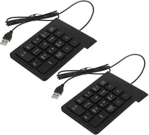 2 قطعة لوحة مفاتيح رقمية USB لوحة أرقام ميكانيكية محمولة مع مفاتيح اختصار لأجهزة الكمبيوتر المحمول والكمبيوتر المكتبي والمحاسبة وإدخال البيانات in Saudi Arabia