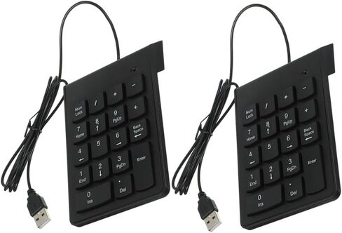2 قطعة USB لوحة المفاتيح الرقمية لوحة الأرقام الميكانيكية مفاتيح المحمولة الصامت Numpad لأجهزة الكمبيوتر المحمول كمبيوتر مكتبي المحاسبة المالية إدخال البيانات in Kuwait