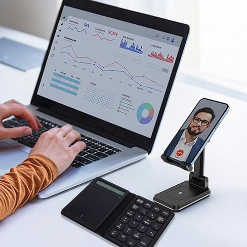 لوحة أرقام لوحة مفاتيح المحاسبة المحمولة من بوميا لأجهزة الكمبيوتر المحمول، لوحة أرقام بلوتوث قابلة لإعادة الشحن مع آلة حاسبة للعرض للكمبيوتر الشخصي in Saudi Arabia