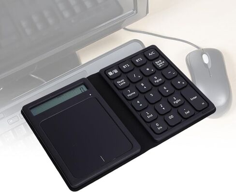 ciciglow Bluetooth Number Pad, Rechargeable Wireless Numeric Keypad Foldable 23 Keys with Calculator Touchpad External Numpad Keyboard Data Entry in Saudi Arabia