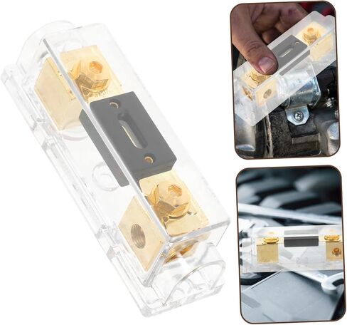 200A Auto Audio Fuse Block Amplifier Fuse Holder for Automotive Sound Systems Durable High Temperature Resistance Enhanced Safety Against Overload Reliable Power Distribution in Saudi Arabia