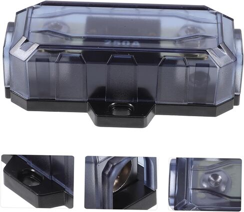 PRETYZOOM 250A سيارة الصوت أمبير فيوز كتلة تنوعا حامل الصمامات لمكبرات الصوت السيارات حماية عالية الطاقة سهلة التركيب مناسبة لمختلف احتياجات مكبر للصوت in Saudi Arabia