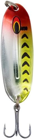 Lure Color Sequins 7g Three Hook Spoon Type Iron Plate Lure – Bionic Fishing Bait with Electroplated Iron Sheet, Yellow Red (5.7x1.8x1cm) – Perfect for Attracting Fish in Saudi Arabia