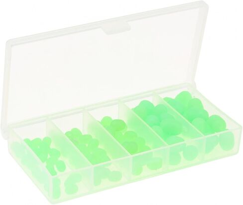 100pcs Soft Silicone Luminous Glow Fishing Beads, Round Green Beads Fishing Lures Tackle Tools for Freshwater Saltwater in Saudi Arabia