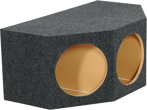 Rockville RT12A-3 Triple 12" Sealed Subwoofer Enclosure, Angled Front, 3/4" MDF, Gold Spring Terminals, Made in USA, 35" x 20.25" x 15" for Car Audio in Saudi Arabia