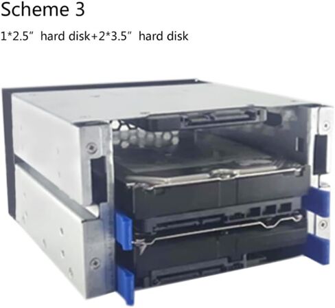 3.5 to 5.25 Three-Disc Hard Drive Cages 2 Chassis Drives in The Chassis Hard Drive Box Computer Storage Expansion in Saudi Arabia