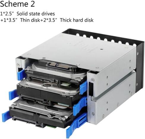 3.5 to 5.25 Three-Disc Hard Drive Cages 2 Chassis Drives in The Chassis Hard Drive Box Computer Storage Expansion in Saudi Arabia