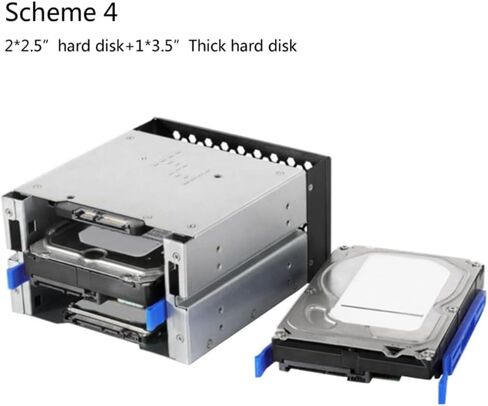 3.5 to 5.25 Three-Disc Hard Drive Cages 2 Chassis Drives in The Chassis Hard Drive Box Computer Storage Expansion in Saudi Arabia