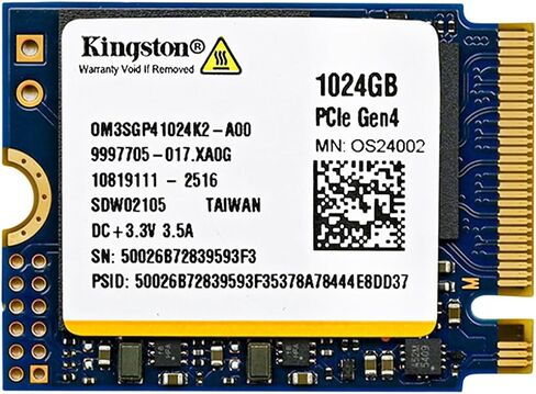 Kingston 1TB M.2 2230 PCIe Gen 4.0x4 NVMe SSD OM3SGP41024K2-A00 Compatible with Steam Deck Surface Ally Mini PCs Up to 7000 MB/s in Saudi Arabia