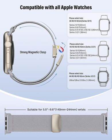 Stretchy Band Compatible with Apple Watch Bands 40mm 38mm 41mm 42mm 44mm 45mm 46mm 49mm Women Men,Strong Magnetic Clasp Elastic Sport Strap for iWatch Series 11 10 9 8 7 6 5 4 3 2 1 Ultra SE/Black in Saudi Arabia