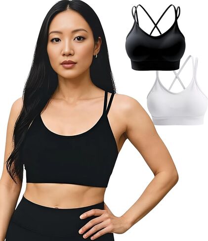 مخيط في حمالة صدر رياضية مبطن ، صدرية رياضية سترابي للنساء المثيرة crisscross لليوغا الجري الرياضي الرياضي لياقة البدنية in Kuwait